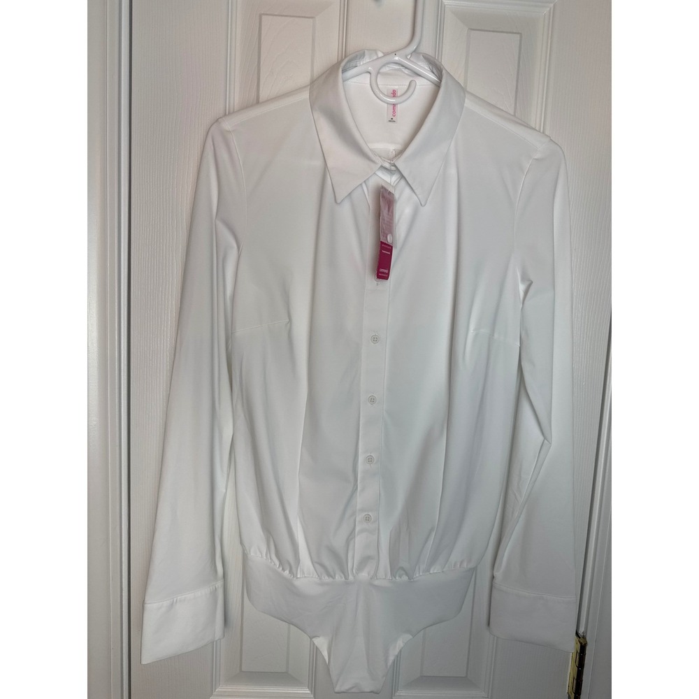 Commando Classic Button Down Bodysuit BDS205 – White – Medium – NWT